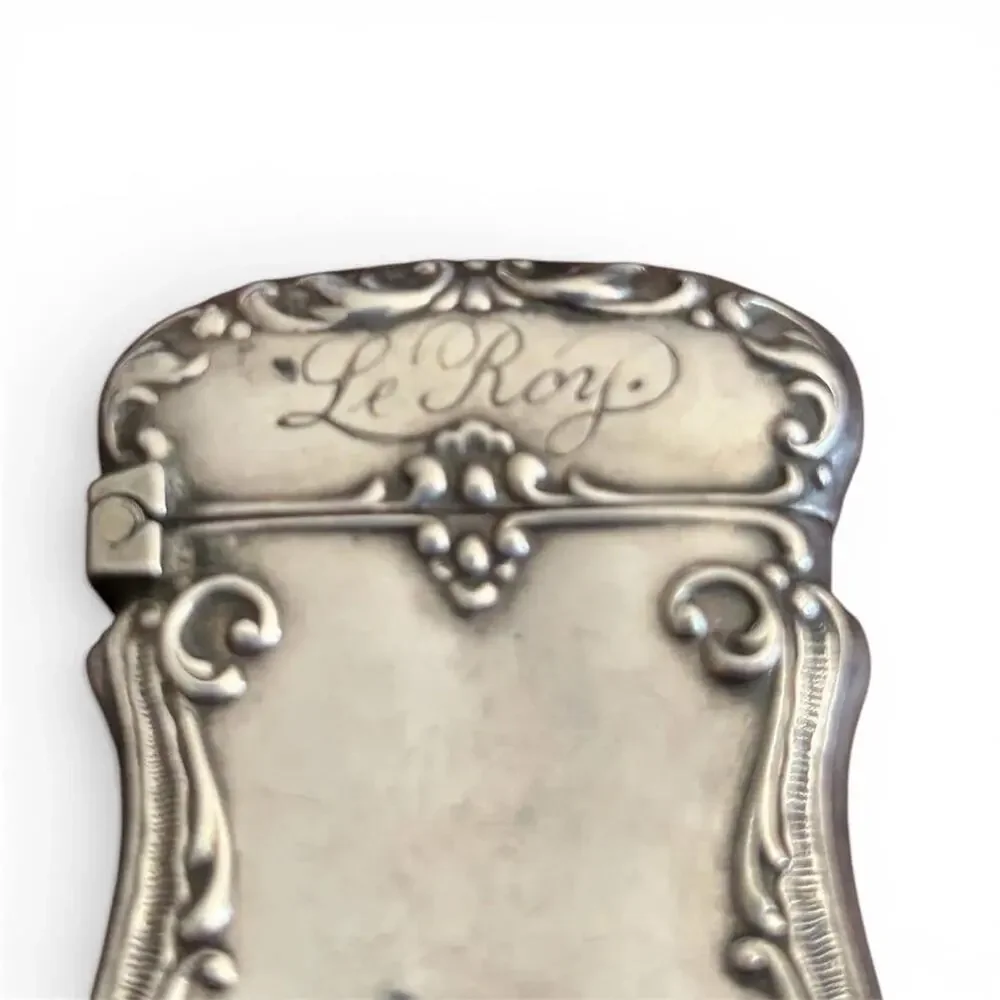 Antique Sterling Silver Vesta Case W.S. & Co. Ornate Repoussé Match Safe